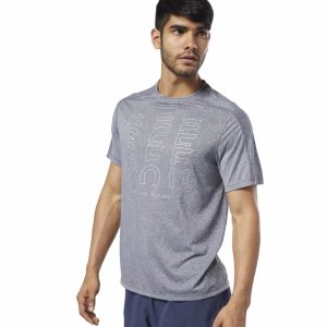 Reebok One Series Running Reflective Move T Shirt Herren - Schwarz - DE 963-MTS